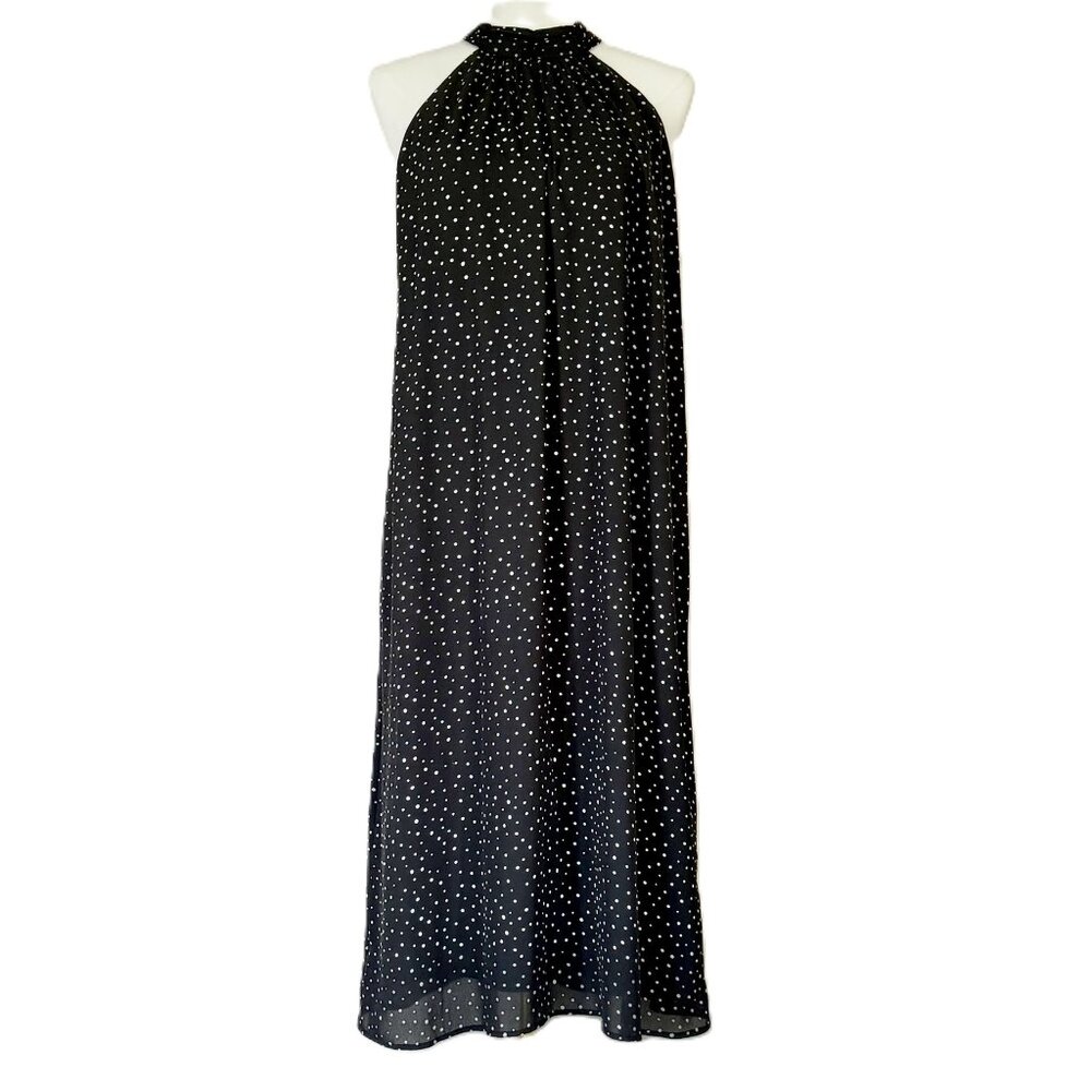 COLLECTIVE CONCEPTS | Black & White Polka Dot Mid-Length Sundress Sz M